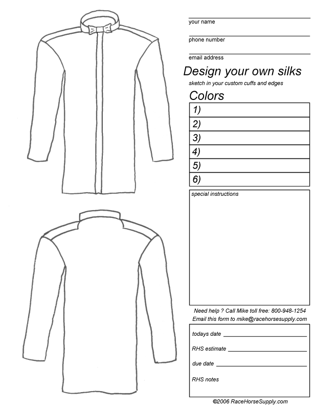 Design your own Jockey Silks